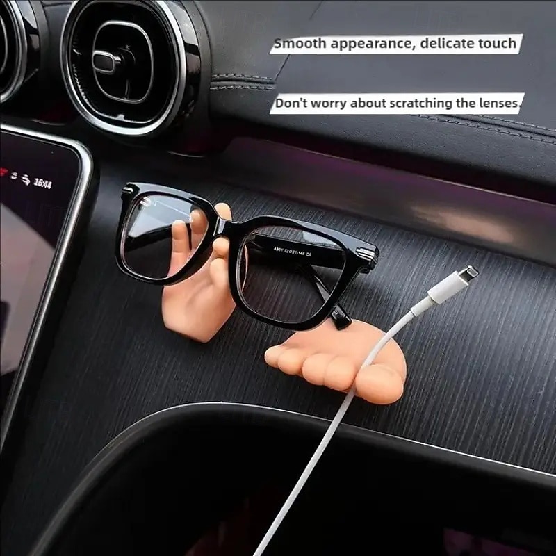 OK Multi-functional Car Glasses Clip Glasses Frame Charging Cable Car Storage Car Fashion Glasses Clip Creative Car Interior Accessories2