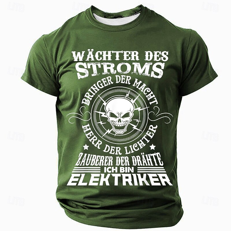 Men's Electrician T-Shirt - "Guardian of Power, Lord of Lights, Wizard of Wires" Funny Work Quote Short Sleeve Graphic Tee4