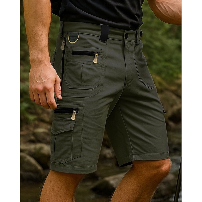 Men's Cargo Shorts Hiking Shorts sport shorts Summer Outdoor Regular Fit Lightweight Breathable Capri Pants Pocket Black Army Green Cotton Tennis Golf Running S M L XL XXL4