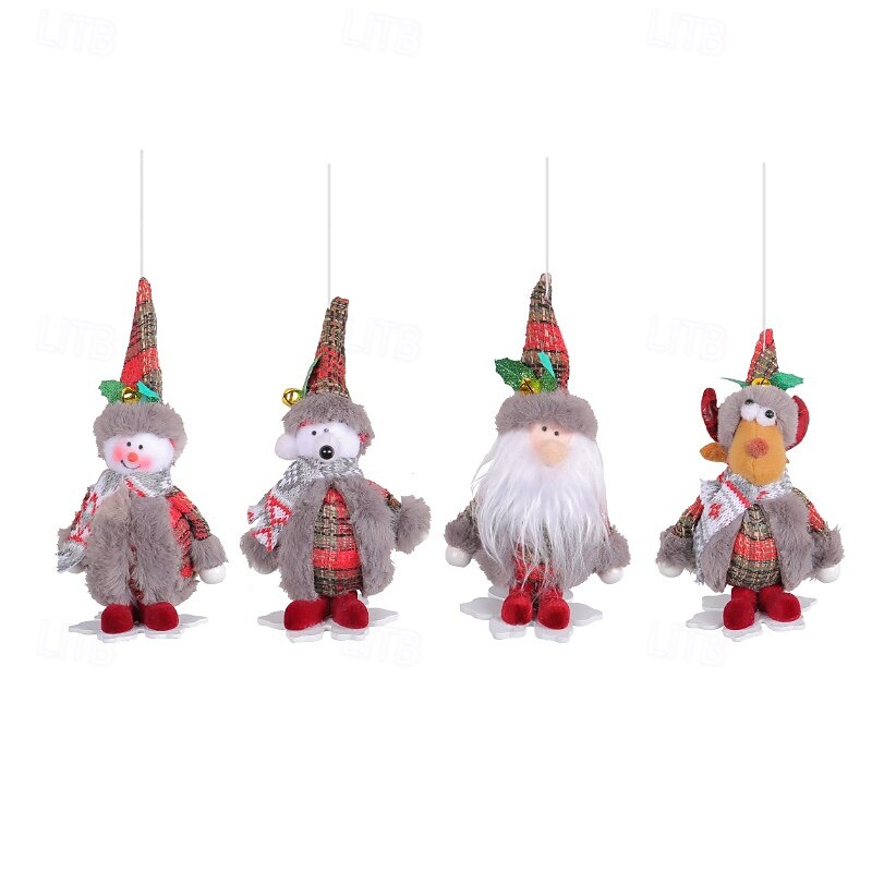 Christmas Doll Hanging Ornament Christmas Tree Decoration Forest Santa Gnome Doll Small Hanging Charm Festive Holiday Home Decor Perfect Seasonal Party Accessory4
