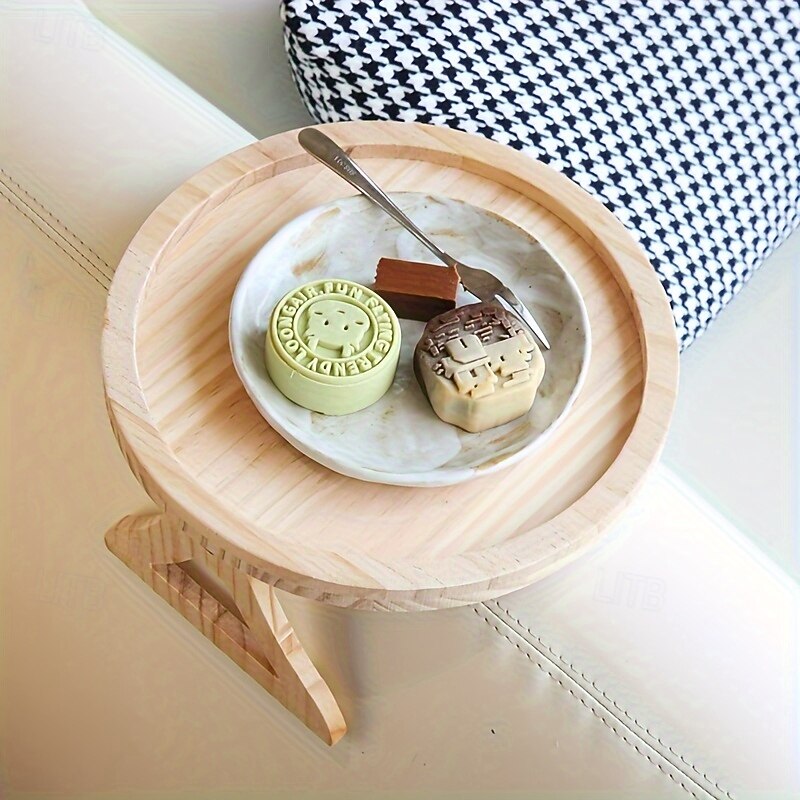 Stable Sofa Armrest Table 1 Tray Armrest Table Clip, Automatically Fixes The Tabletop, Perfect for Small Spaces, Great Gift for Family And Friends