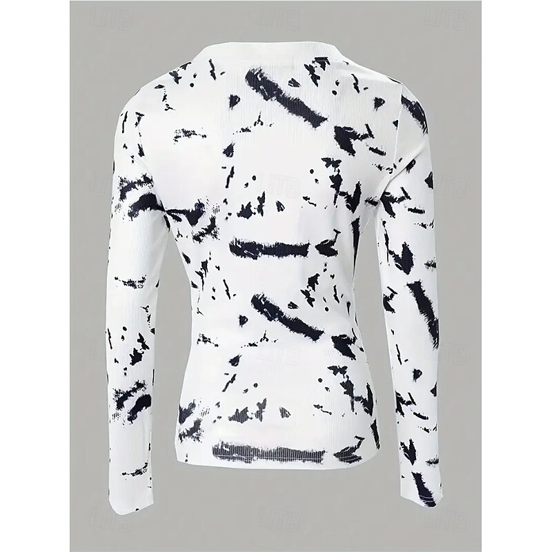 Easter Women's Tunic Floral Graphic Plants Vintage Fashion Stylish Long Sleeve Square Neck Regular Tops Daily Print White Light Green Pink Spring Fall2