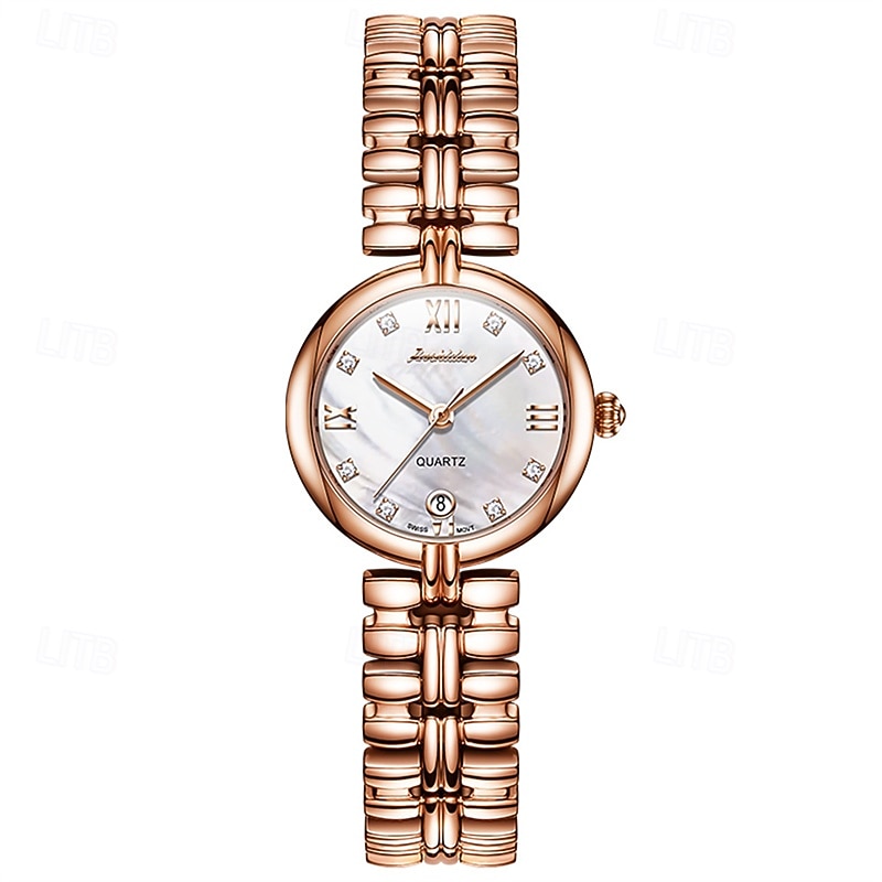 The New Golden Shield Fashionable And Trendy Women'S Watch Is An Imported Machine With A Diamond-Encrusted Calendar A Retro Thin Model With A Small Dial Waterproof Casual And Sporty Women'S Busines2