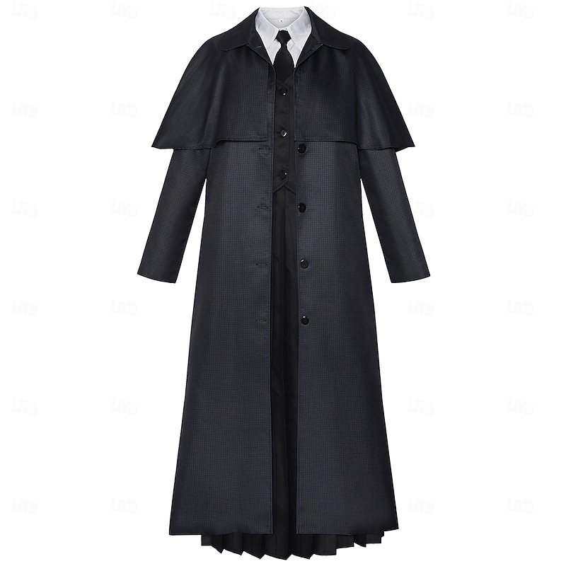 Gothic Horror Dark Academia Coat Costume Fancy Dress Cosplay Movie Cosplay for Women's Adults Halloween Carnival Performance Party Educational Dress Up