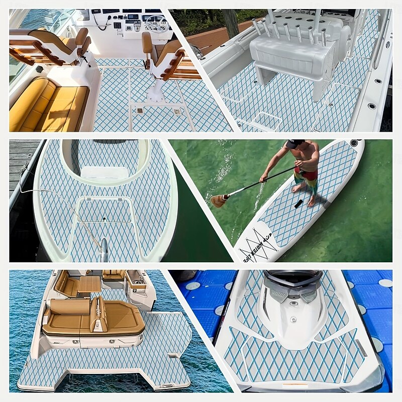 High-Quality EVA Foam Boat Flooring - UV Resistant, Non-Slip, Dirt-Resistant, Easy to Clean and Install, Perfect for All Types of Boats, Marine Floor Protection Textured Surface Dirtresistant Padd