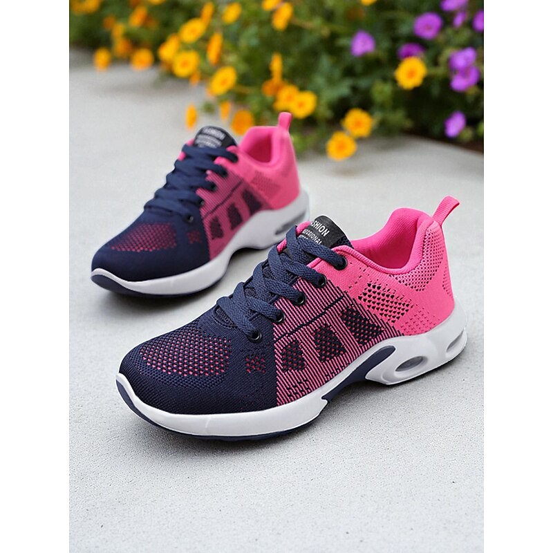 Women's Flyknit Sneakers with Air Cushion Sole – Casual Lightweight Running Shoes for Fitness, Walking, Gym and Daily Wear4