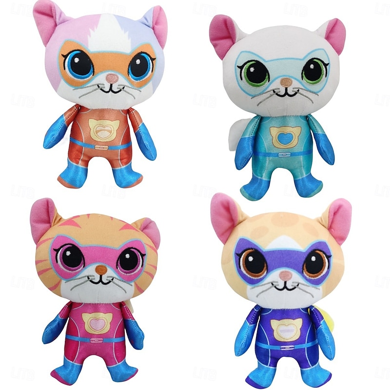 7 Inch Superkitties Plush Stuffed Figure Pillow for Room Decor for Movie Fans