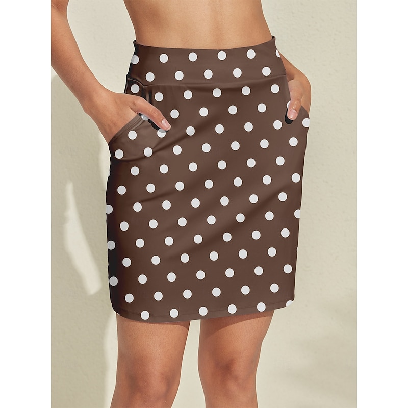 Women's Tennis Skirts Golf Skirts Brown Skirt Ladies Golf Attire Clothes Outfits Wear Apparel