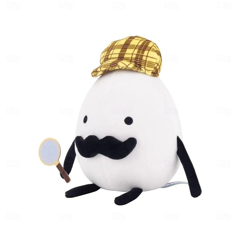 Detective Egg plush Toy Pillow - Super Soft Pillow Cure Series Stuffed Eggs Plush Doll Cute Food Themed Birthday Gift2