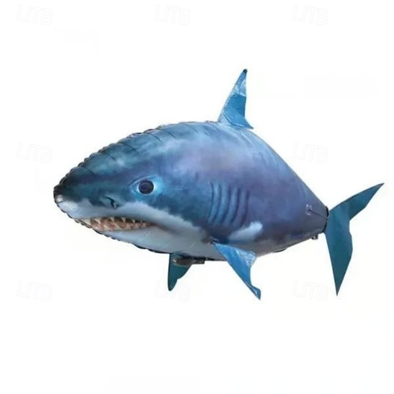 Remote Control Flying Shark Inflatable Air Balloon Fish Toy Electric Clownfish Educational Interactive Gift For Kids Birthday Party Wedding Decoration Indoor Outdoor Fun Play4