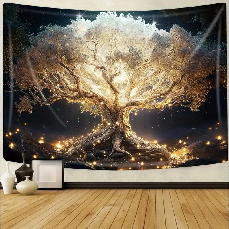 Tapestry Banners Wall Hangings Landscape Tree of Life Forest Mystic Bedroom Living Room Dorm Home Decor3