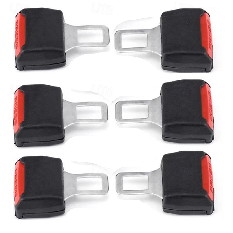 6pcs Car Seat Belt Clip Extension Plug Car Safety Seat Lock Buckle Seatbelt Clip Extender   Converter Accessories