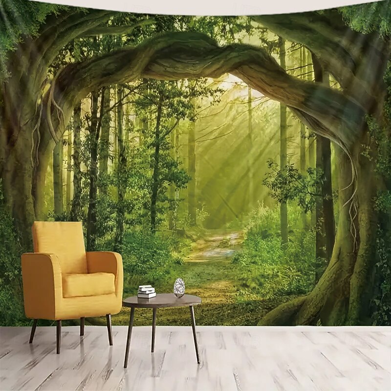 Tapestry Banners Wall Hangings Forest 3D Bedroom Living Room Dorm Home Decor4