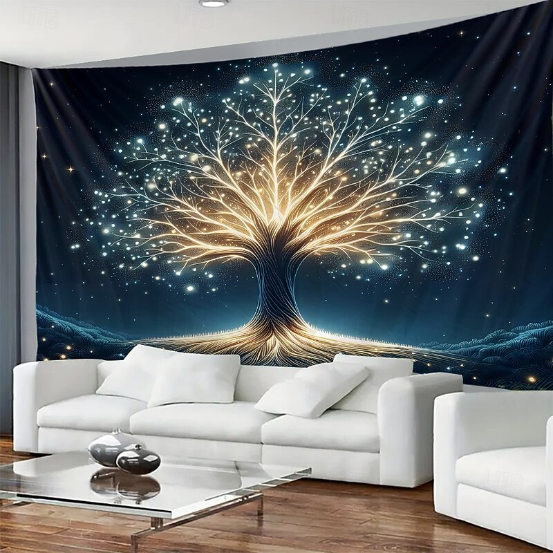 Tapestry Blanket Wall Hangings Fairycore Tree of Life Colorful Rustic Cottagecore Mystic Bedroom Living Room Dorm Home Decor4