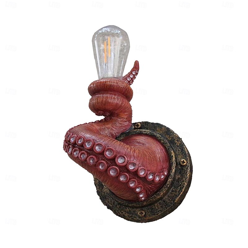 Retro Hanging Wall Light, Retro Octopus Tentacle Light, Monsters with Bulbs Hanging Wall Octopus Tentacle lamp Holder for Home Decor2