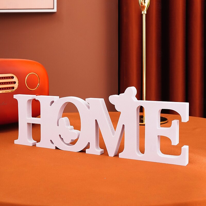 White Butterfly HOME Letter Decor – Cozy Indoor Tabletop Decorative Letters for Home, Wedding, Anniversary & Party Decorations4