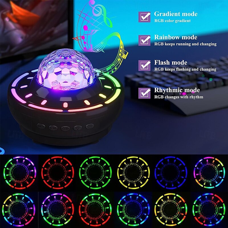 Galaxy Projector for Bedroom 4 Lighting Modes Galaxy Light Projector with Bluetooth Speaker and Remote USB Powered Kids Night Light Projectors for Home Decor Teen Girl Gifts2