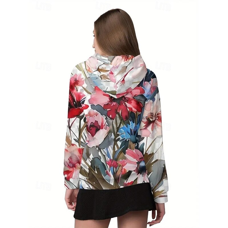 Women's Pullover Hoodie Sweatshirt Graphic Halloween Casual Long Sleeve Hooded Regular Tops Party Evening Wear Street Dailywear Red Spring Fall Winter3