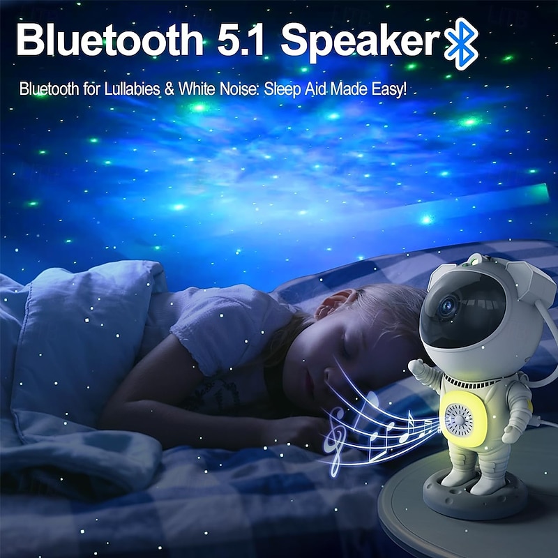 Galaxy Star Projector for Bedroom Night Lights for Kids Room White Noise Bluetooth Speaker Ceiling Projector Room Decor Gifts for Easter Girls Boys Adults Birthday3