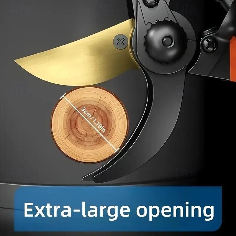 Titanium Bypass Pruning Shears – Ultra-Sharp High-Grade Garden Clippers for Hedge and Branch Trimming – Heavy-Duty Handheld Gardening Tool3