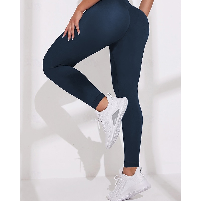 Women's Slacks Leggings Cozy Leggings Streetwear Casual Full Length Natural Plain Elastic Waist Comfortable Street Holiday Weekend claret Black White Pink Fall Regular Fit4