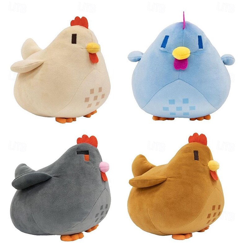 Video Game Valley Chicken Plush Toy Chicken Pillow Game Peripheral Stuffed Animal Surprise Gifts for Boys and Girls Stardew Merch