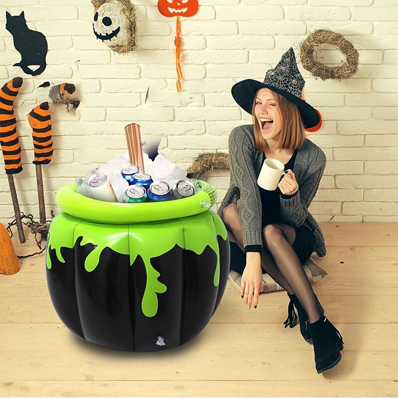 Halloween Inflatable Witch Ice Bucket Inflatable Beverage Bucket Party Holiday Horror Decoration Cross-Border Storage Bucket Beverage Bucket3