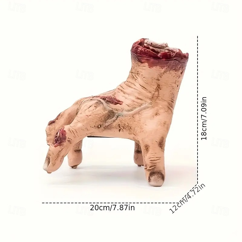 Mobile Zombie Hand Halloween Decoration - with Realistic Gripping Hands Terrifying Green and Red Colors - Battery Powered Haunted Houses Horror Parties Eerie Home Decor - Battery Free - Collectable3