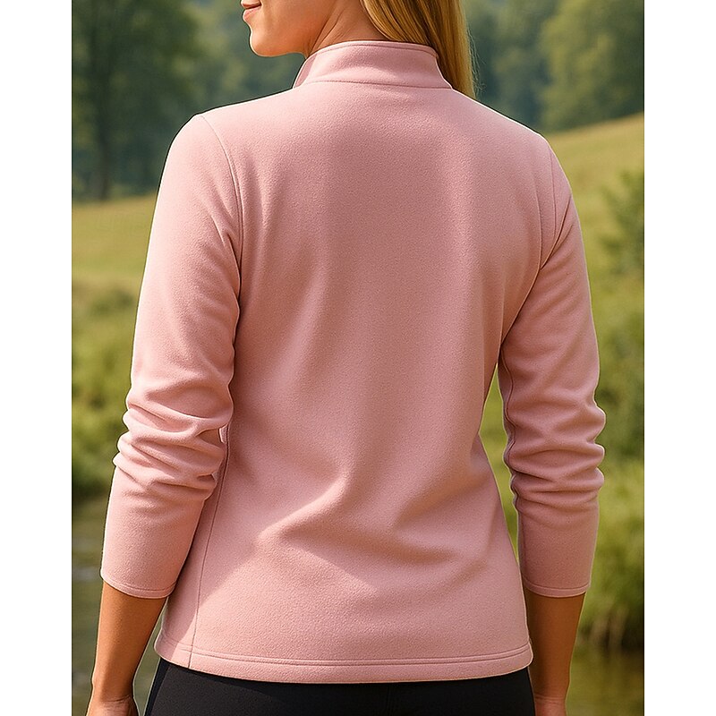 Women's Hiking Jacket Fleece Jacket Cotton Winter Outdoor Thermal Warm Top Black White Pink Green2