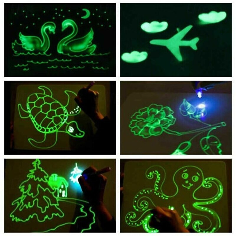 Fun Drawing Pad Board Glow in Dark with Light for Kids Painting Board Educational Toy and Developing Drawing or Writing Skills2
