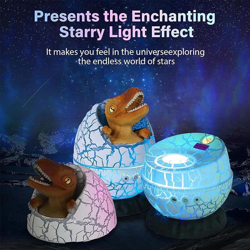 Galaxy Star Projector Night Light Dinosaur Egg Starry Nebula Ceiling LED Lamp with Timer and Remote Adults for Bedroom Birthdays Christmas4