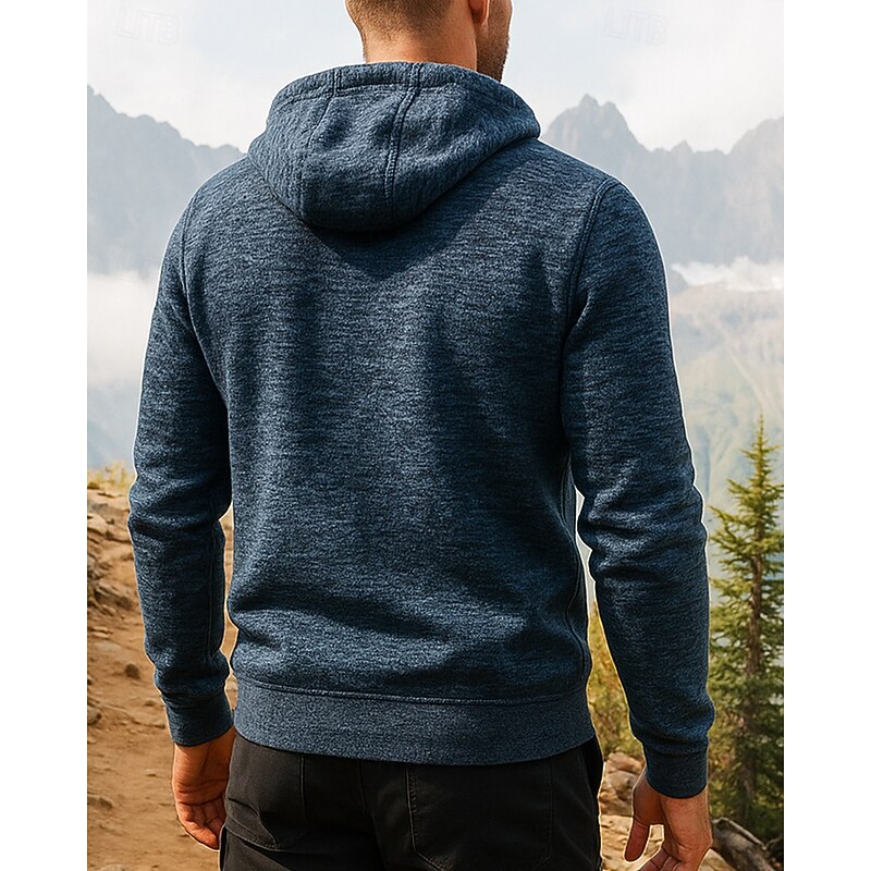 Men's Hiking Jacket Sport Jacket Outdoor Thermal Hiking Outfits Hiking Clothes Winter Autumn / Fall Top Camping / Hiking / Caving Running Solid Color Dark Grey Black Army Green2