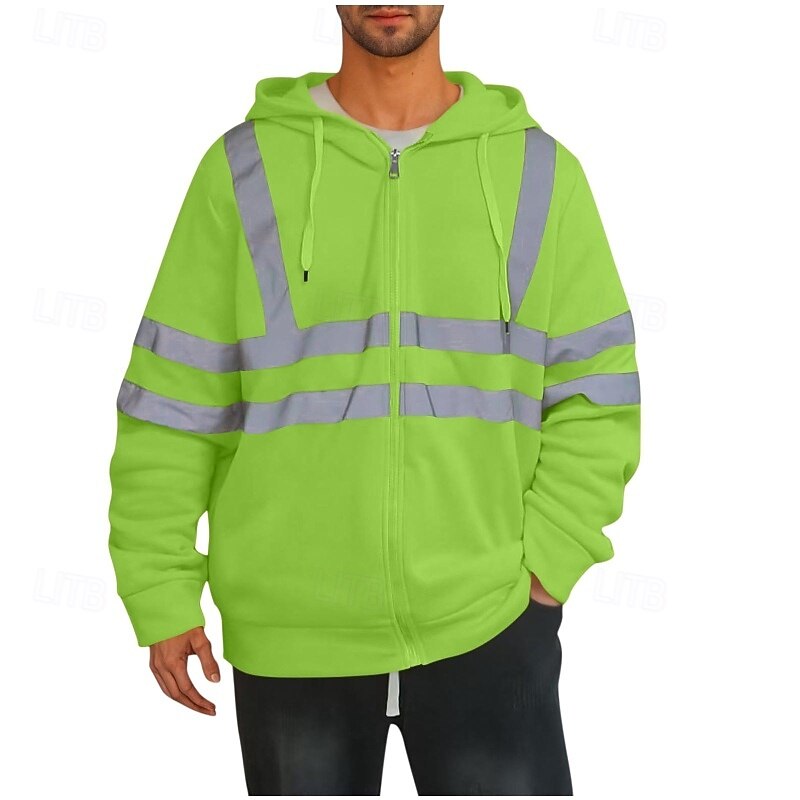 Men's Hoodie Pullover Hoodie Sweatshirt Fleece Hoodie Black Orange Green Hooded Plain Patchwork Color Block Sports & Outdoor Casual Daily Streetwear Cool Sportswear Spring &  Fall Clothing Apparel2