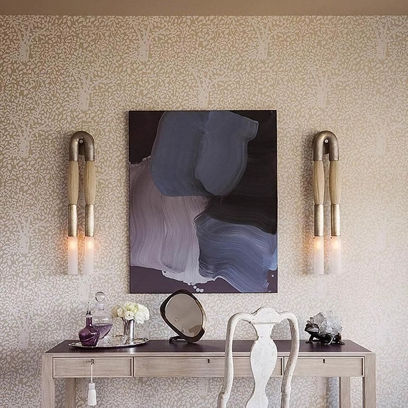 LED Wall Sconce Lamp Metal Indoor 60cm 2 Light Minimalist Wall Mount Light Long Home Decor Lighting Fixture Indoor Wall Wash Lights for Living Room Bedroom