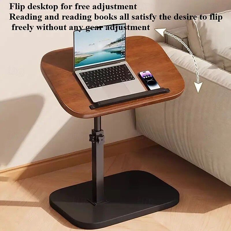 Portable Laptop Desk/bedside Table/adjustable Desk/360  Rotating Small Side Table/sofa Coffee Table/suitable for Living Room Bedroom Bathtub Bathroom TV Tray Table/business Negotiation Coffee Tabl2