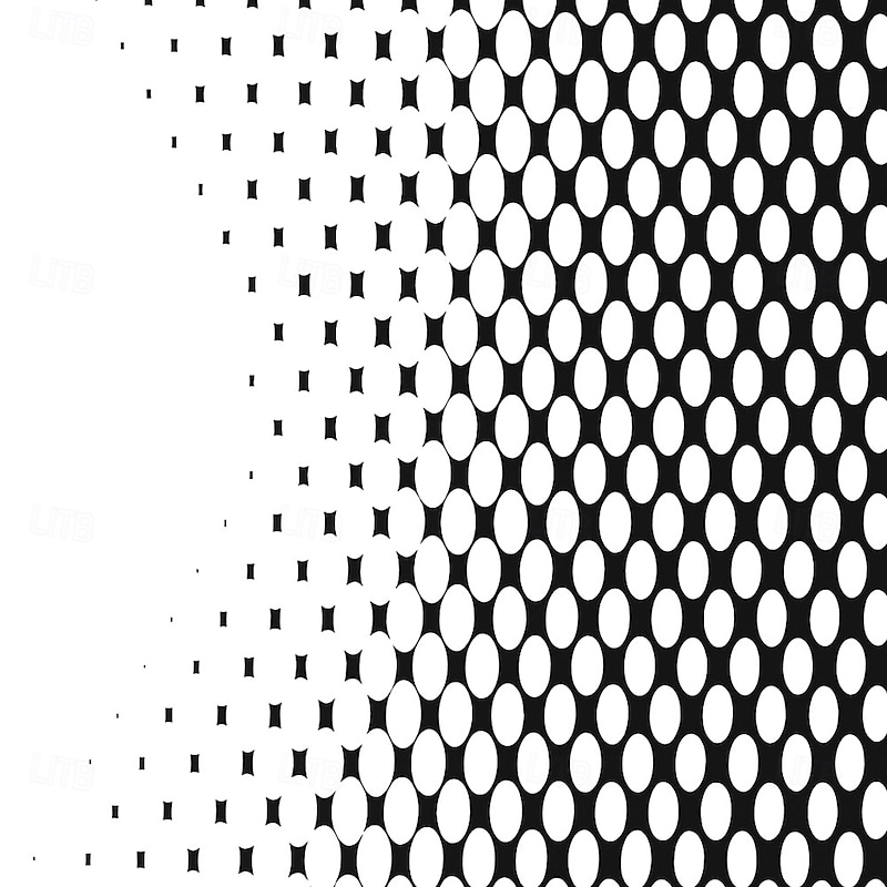 Men's Geometic Polo Long Sleeve Polo Shirts Lapel Business Casual Athleisure Daily Wear 3D Print Buttons Spring Fall Winter Black White4