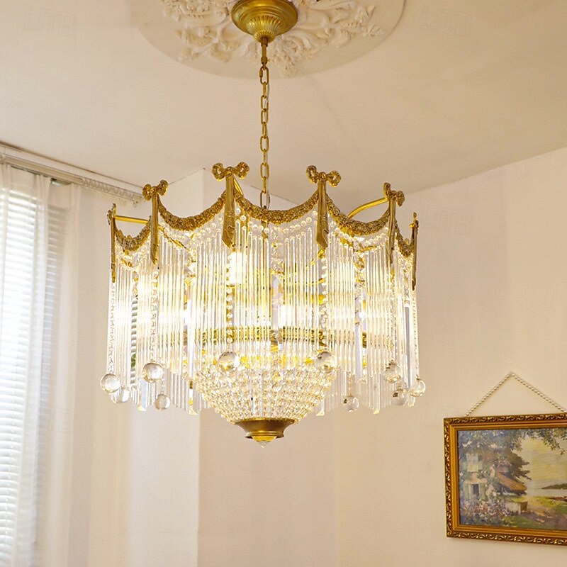 Vintage Palace Gold 50cm Crystal Chandelier Copper Crystal2