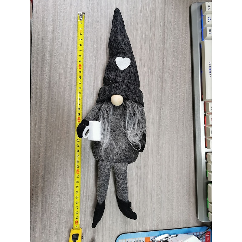 Christmas Plush Decoration Knitted Faceless Doll Long Leg Hanging Ornament Coffee Style Holiday Gnome Plush Figure Festive Home Decoration Christmas Tree Decor Gifts4