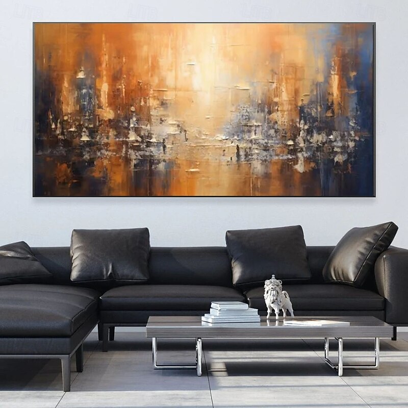 Large Handmade Abstract city Oil Painting Urban Architecture Oil Painting on Canvas Large Abstract City Building Painting Cityscape Wall Art Modern Living Room Wall Decor