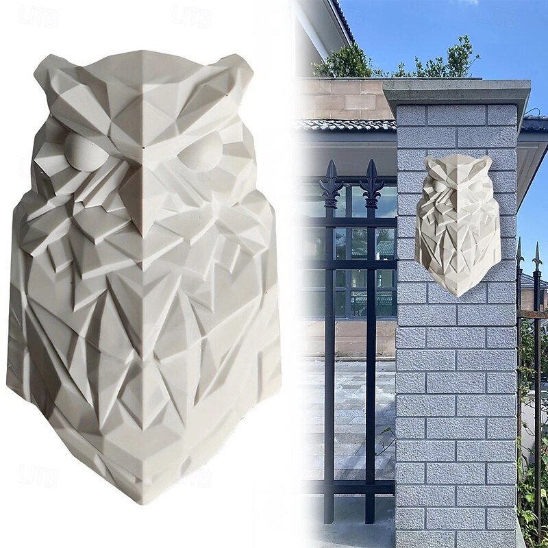 3D Animal LED Wall Light - Bald Eagle Shadow Lamp, Resin Statue, Battery Operated Night Light for Garden, Bedroom, Office, Stairs