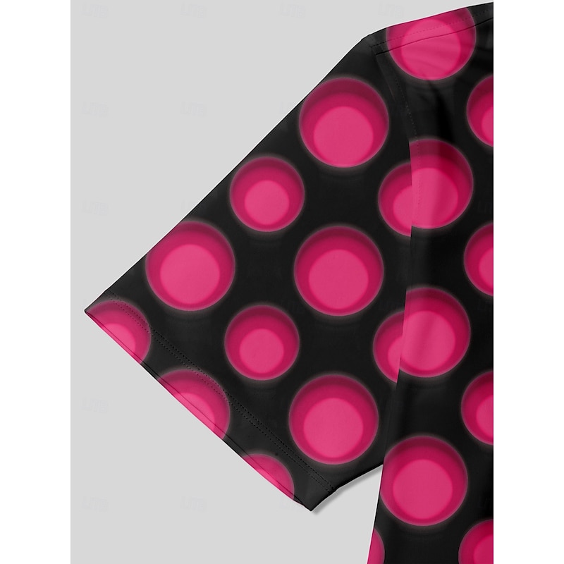 Men's Golf Polo Shirt Fuchsia Short Sleeve Top Golf Attire Clothes Outfits Wear Apparel4