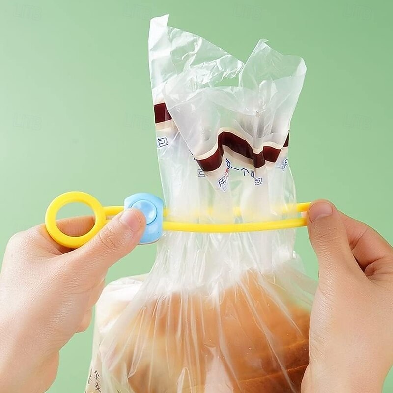 50pcs Multi-Purpose Sealer Set Portable Bag Clamp Food Clip for Sealing Food Bags and Organizing Wires Reusable Zipper Tie Practical Binding Rope Tape Sealing Clip Random Color4