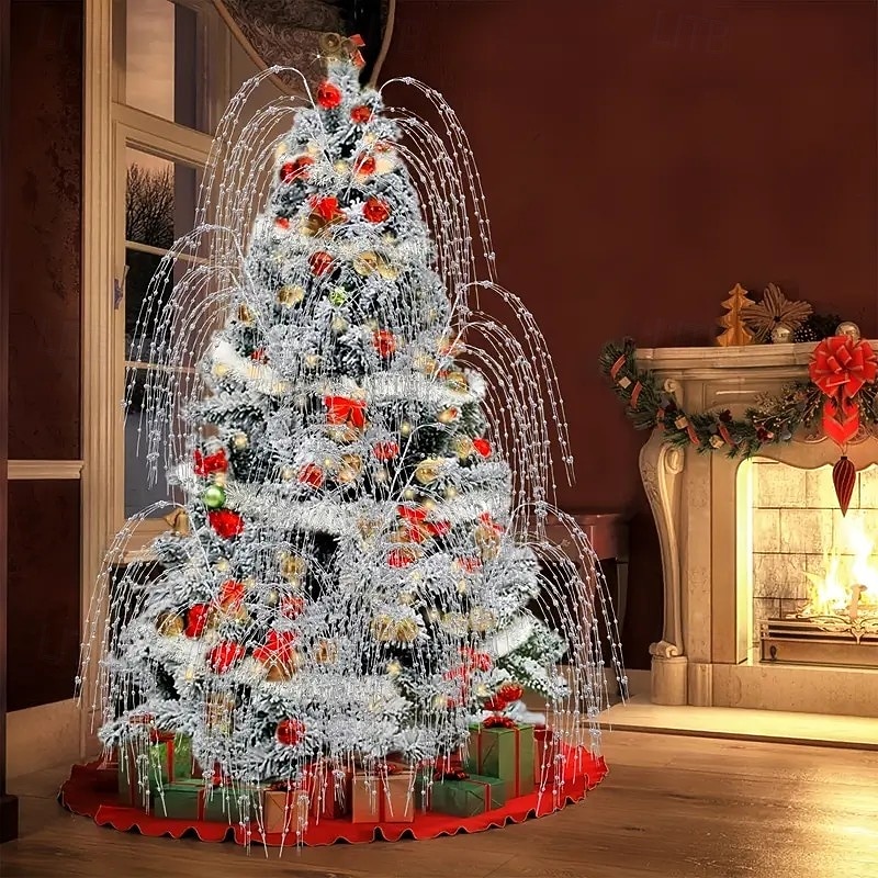 6pcs Christmas Branches with Shiny Berry Sprays – Glittering Stems for Wreaths, DIY Holiday and New Year Party Decorations – Perfect for Home Christmas and New Year Decor2