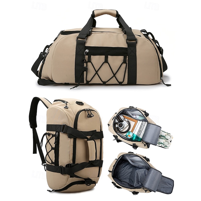 Women's Large Capacity Waterproof Travel Duffel Backpack – Convertible Scratch-Resistant Gym Bag with Multiple Compartments for Outdoor, Sports, Weekend Trips and Daily Use