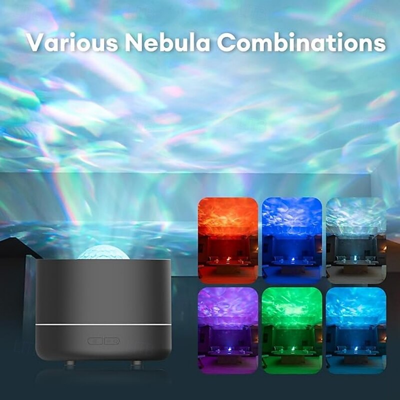 Essential Oil Diffuser with Rotating Galaxy Light 200ml Aromatherapy Diffuser with 7 Color LED Cool Mist Humidifier with Auto Shut-Off Relaxing Night Light for Bedroom Home Gifts2