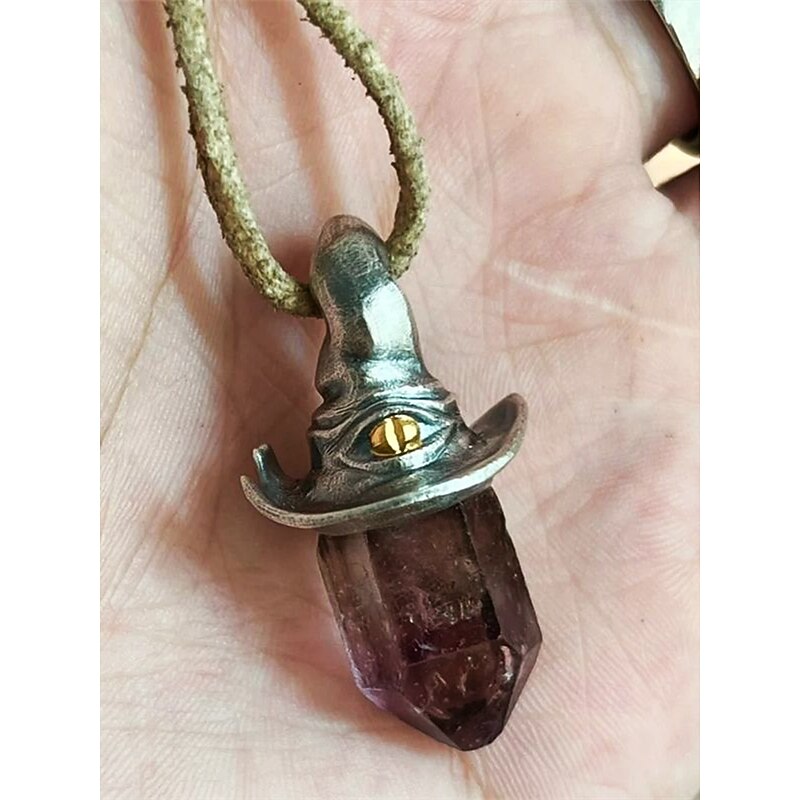 Women's Pendant Necklace Necklace Gemstone & Crystal Alloy Vintage Exaggerated Halloween Round3