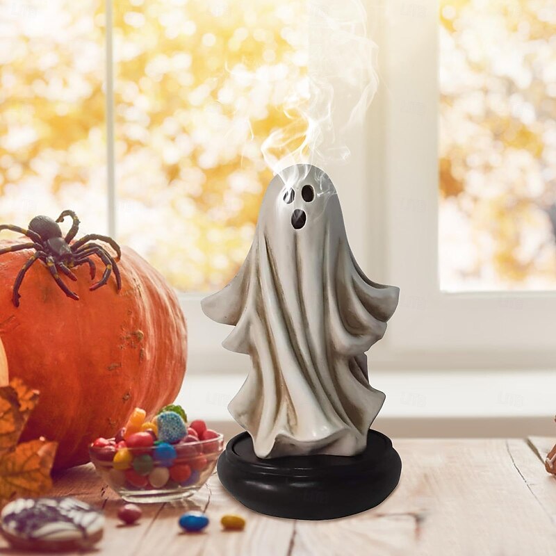 19cm 7.5inch Ghost Incense Holder Halloween Ghost Incense Holder Incense Burner Decoration Gift3