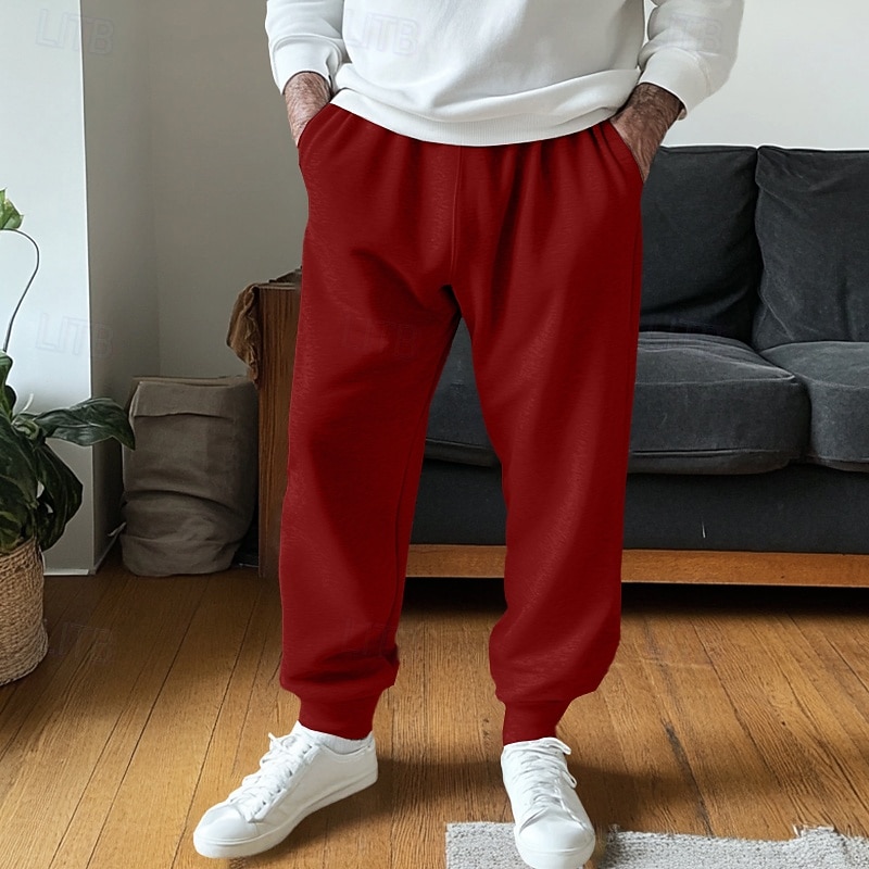 Men's Sweatpants Joggers Trousers Casual Pants Drawstring Pocket Elastic Waist Plain Comfort Full Length Home Party Daily Fashion Classic Style Black Yellow Micro-elastic4