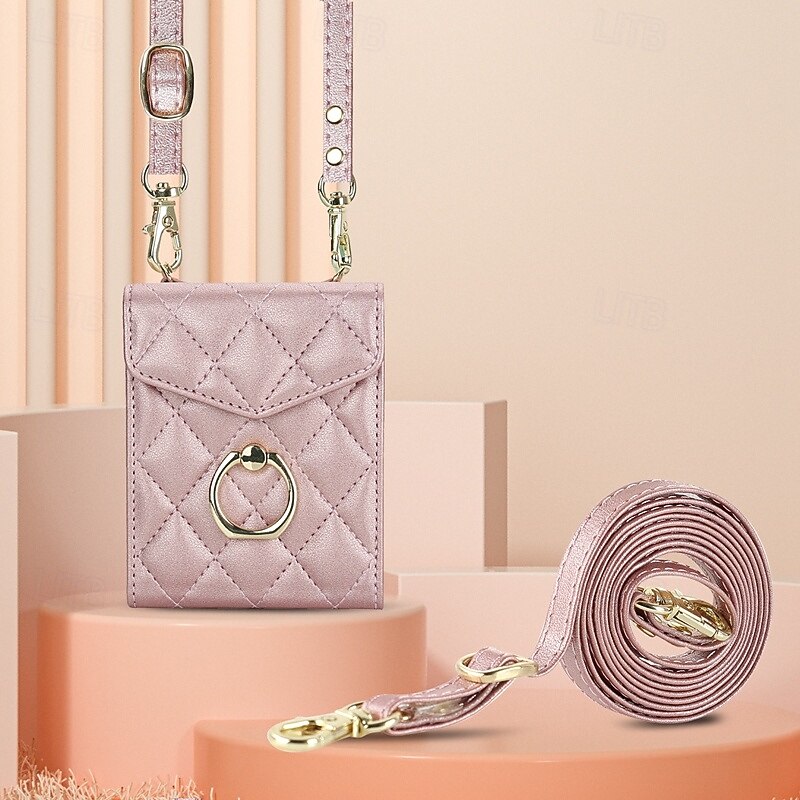 Phone Case For Samsung Galaxy Z Flip 7 Z Flip 6 Z Flip 5 Z Flip 4 Back Cover with Wrist Strap Card Slot Ring Buckle Retro TPU PU Leather4