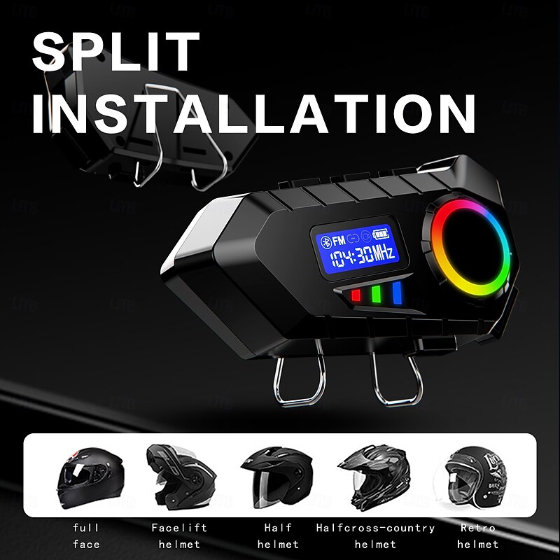 Factory OEM K09 FM Transmitter Bluetooth Headsets Helmet Headsets Ear hanging style Bluetooth Radio Durable Stereo FM Radio Motorcycle